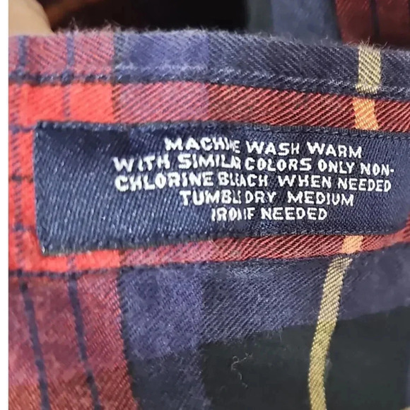 Daniel Cremieux Plaid Button-Down Flannel Shirt Red Black Size XL - Picture 3 of 4